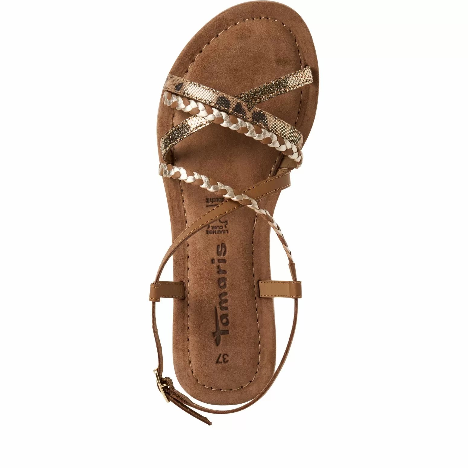 Дамски Равни Сандали TAMARIS - 1-28139-44-392 COGNAC COMB - Image 5