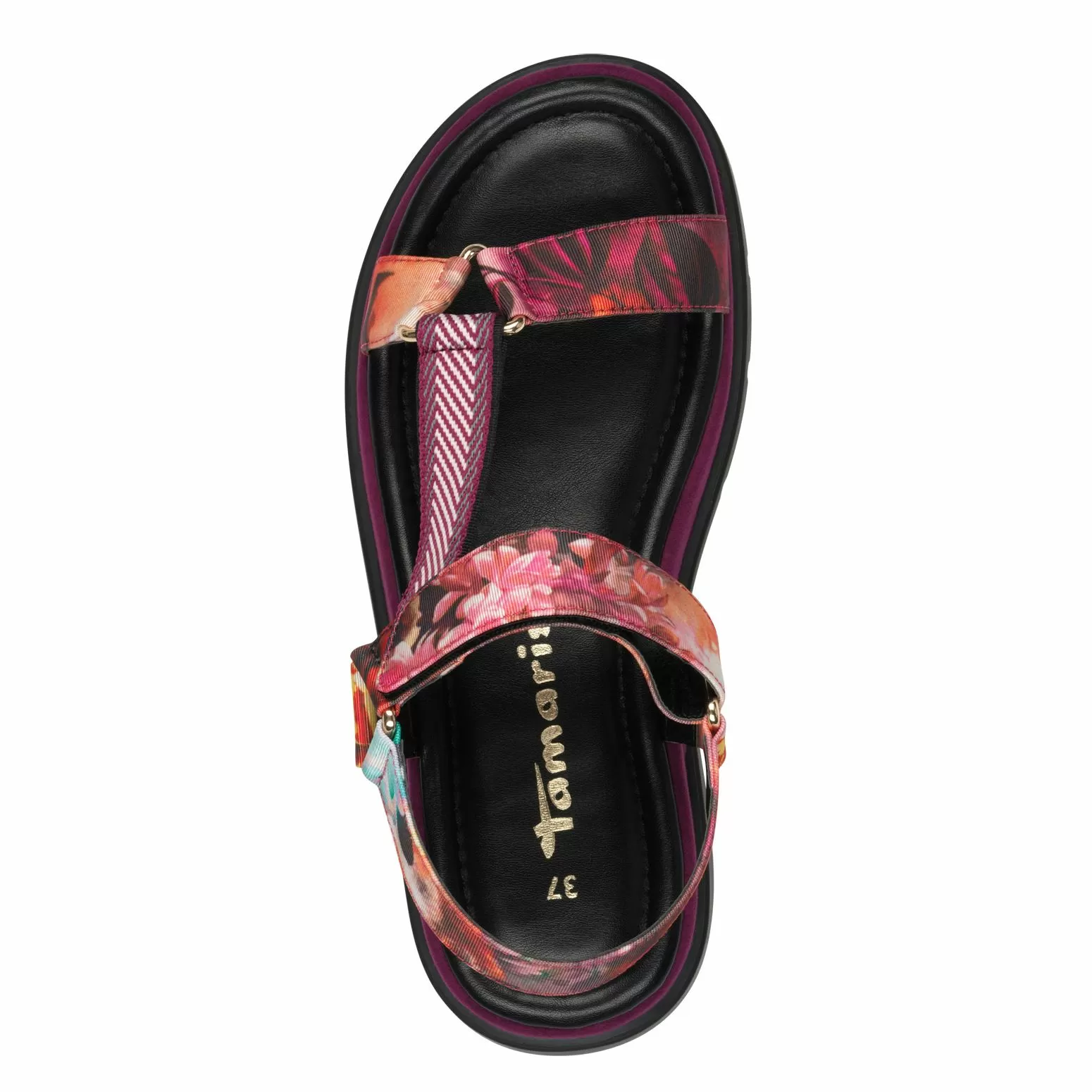 Дамски Равни Сандали TAMARIS - 1-28703-44-578 DARK PINK COMB - Image 5