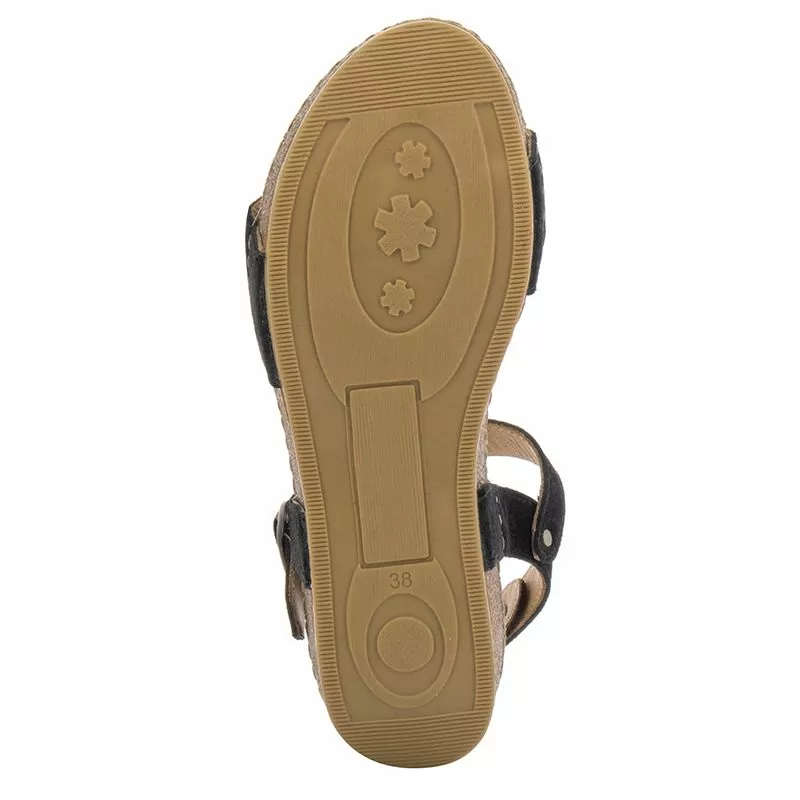 Дамски Сандали На Платформа  COCONUT - 184.1989  BLACK SUED