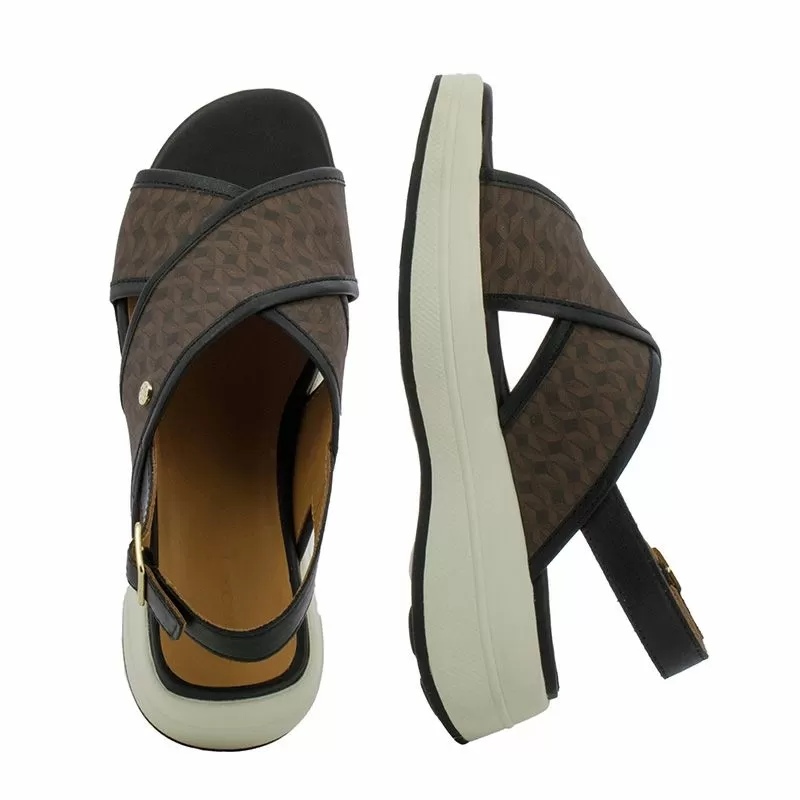 Дамски Сандали На Платформа GEOX - D550VB D SPHERICA ECUB-3 S BROWN/BLACK