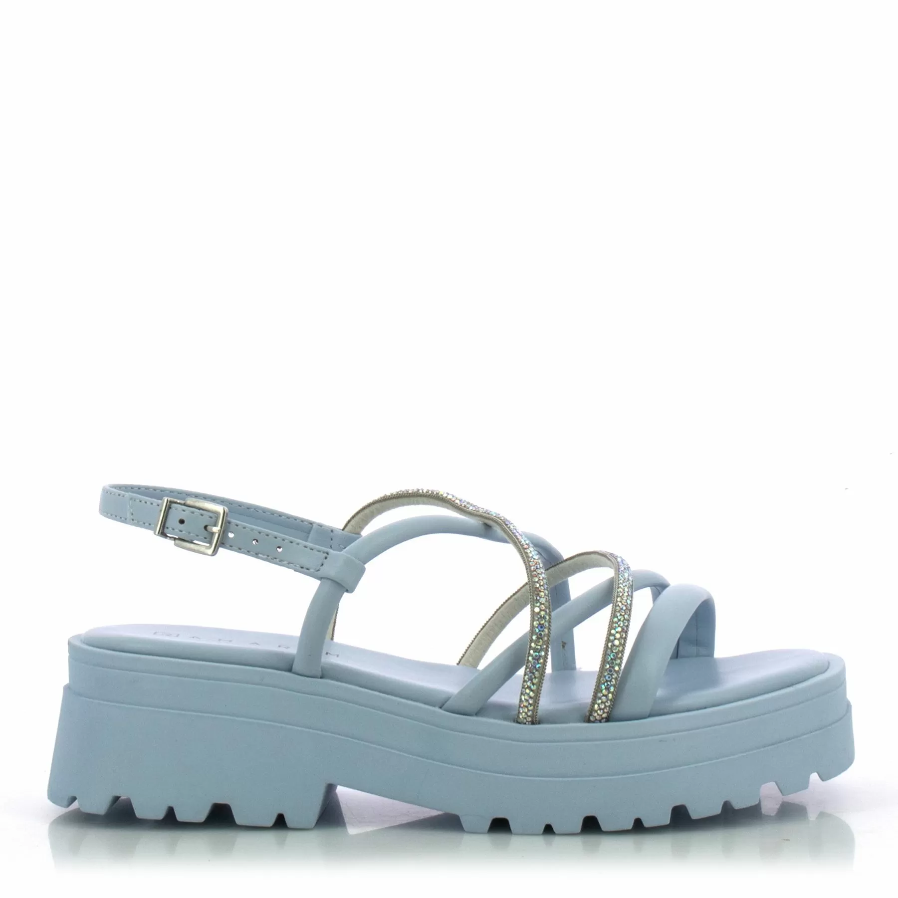 Дамски Сандали На Платформа RAMARIM - 2438203 DARK BLUE/OFFWHITE