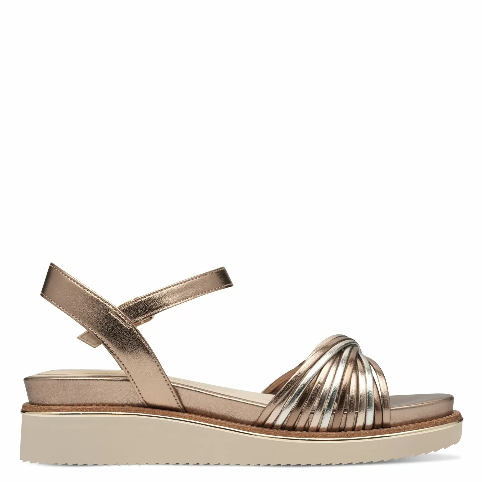 Дамски Сандали На Платформа TAMARIS - 1-28218-44-988 BRONCE COMB