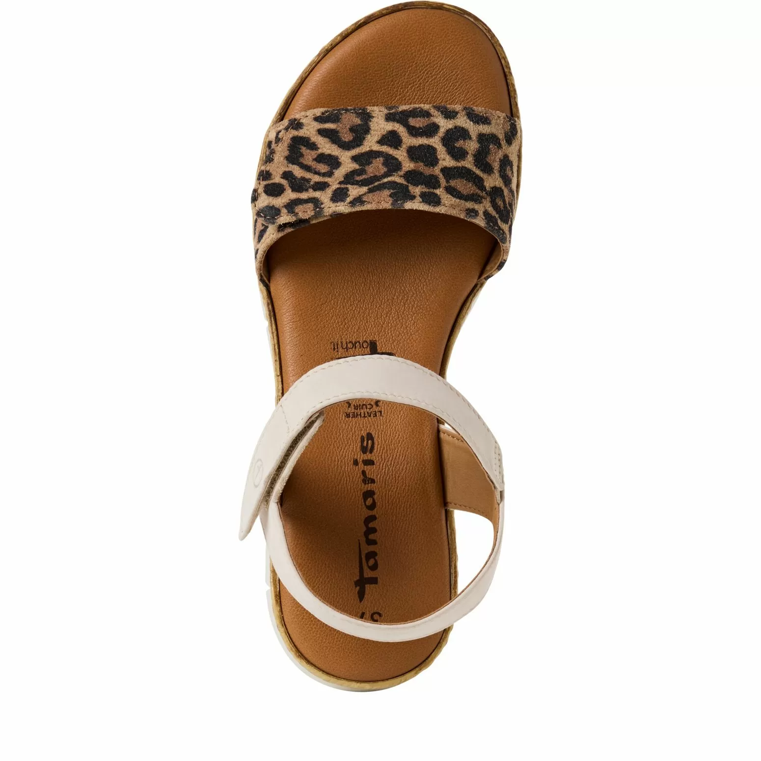 Дамски Сандали На Платформа TAMARIS - 1-28220-44-412 IVORY/LEOPARD - Image 5