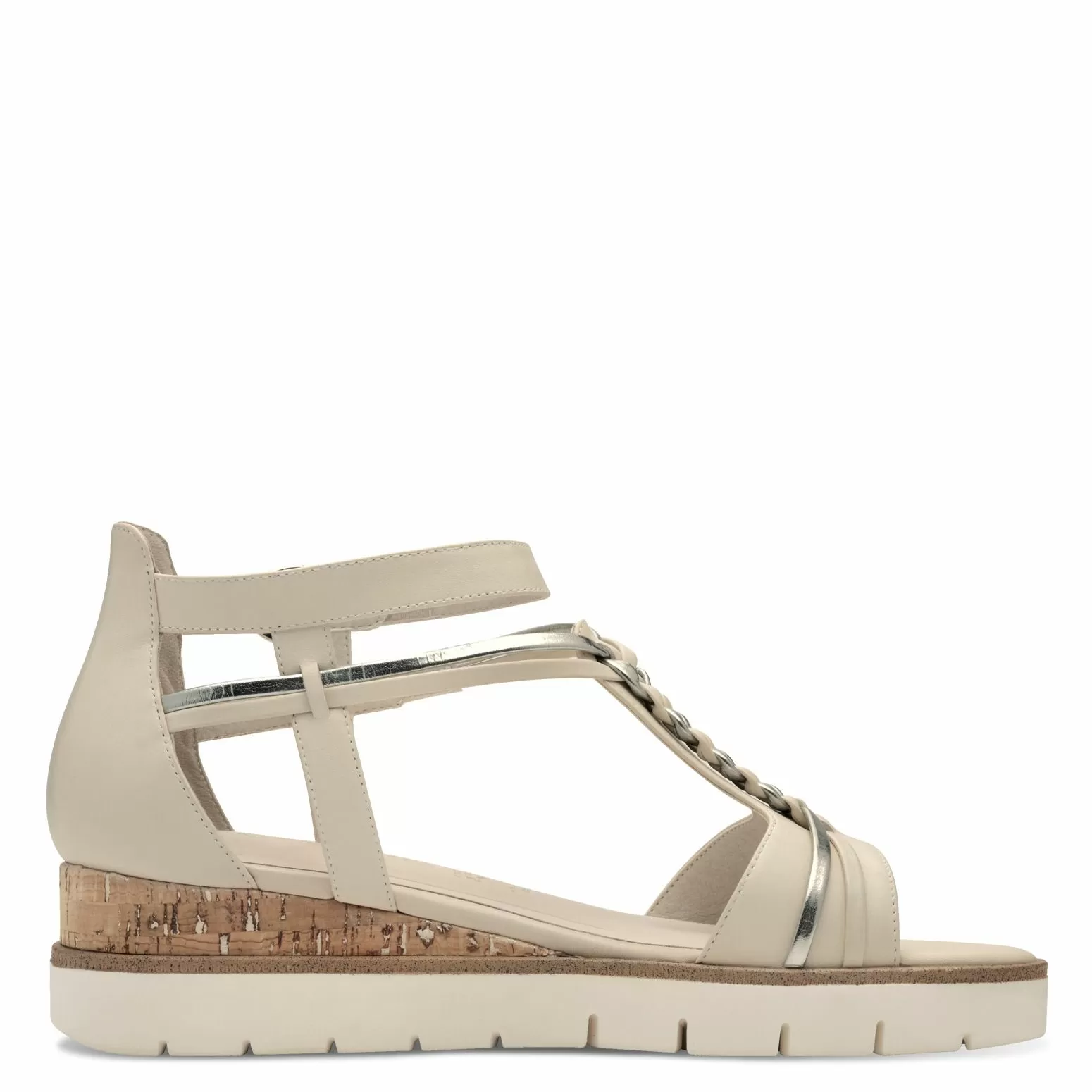 Дамски Сандали На Платформа TAMARIS - 1-28256-44-430 IVORY COMB