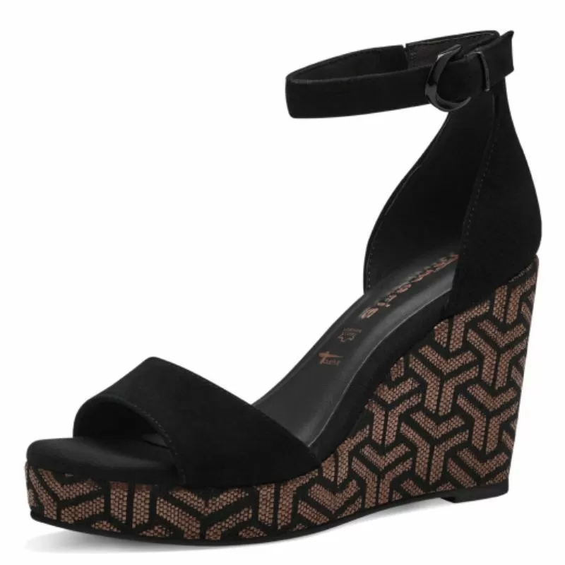 Дамски Сандали На Платформа TAMARIS - 1-28331-42-001 BLACK