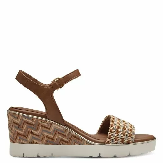 Дамски Сандали На Платформа TAMARIS - 1-28371-42-305 COGNAC