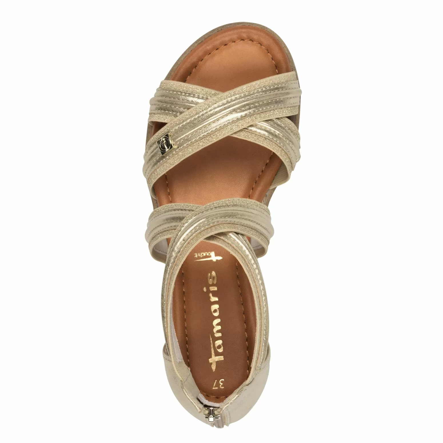 Дамски Сандали На Платформа TAMARIS - 1-28701-44-933 LIGHT GOLD - Image 5