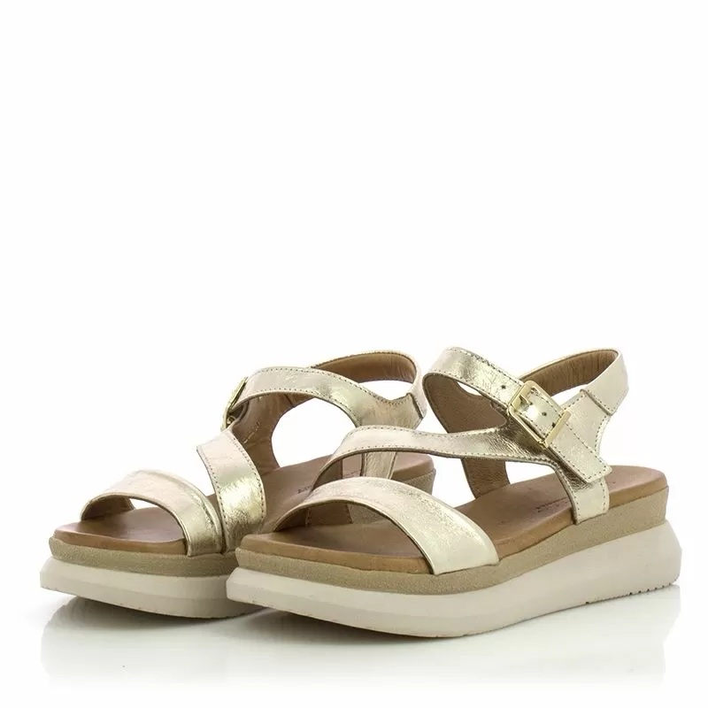 Дамски Сандали На Платформа VERONELLA - 030-139-2576 MTLC GOLD - Image 5