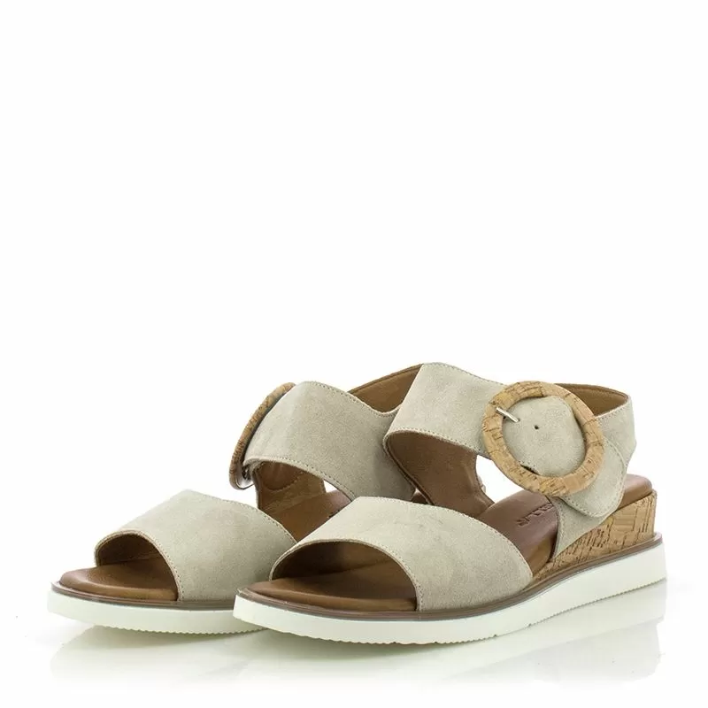 Дамски Сандали На Платформа VERONELLA - 030-159-3374 BEIGE SUEDE - Image 5