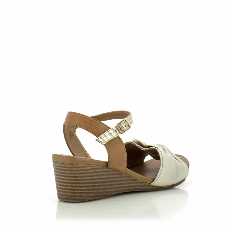 Дамски Сандали На Платформа VERONELLA - 030-88-1411 COCONUT-TEXAS GOLD - Image 5