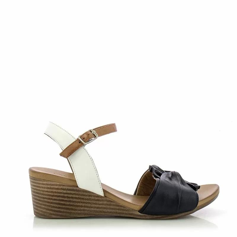 Дамски Сандали На Платформа VERONELLA - 030-88-1411 NAVY-WHITE-NEWTAN