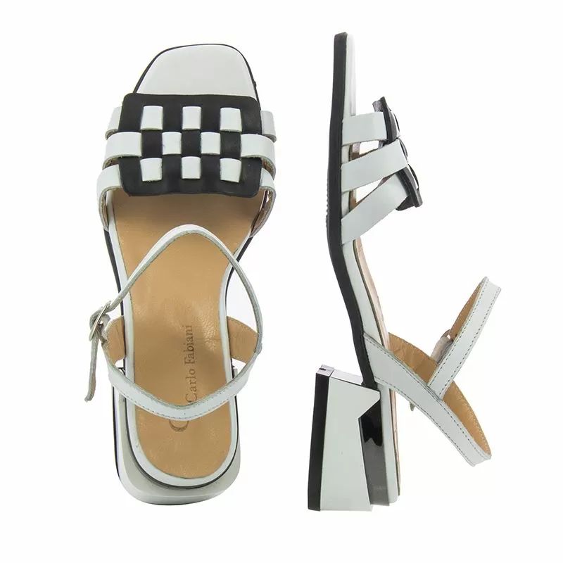 Дамски Сандали На Ток  CARLO FABIANI - 040-558-1 HERTZ WHITE COMB.