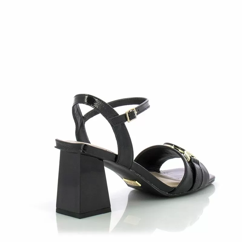 Дамски Сандали На Ток DONNA ITALIANA - 11659-652-665 BRINDISI VZ FRENCH BLACK - Image 5