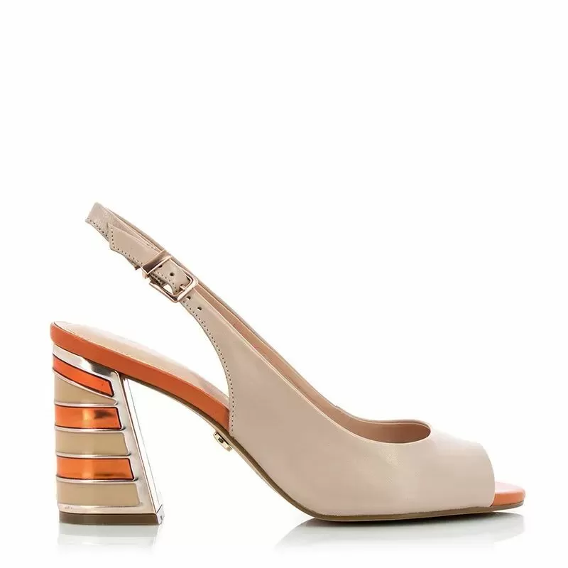 Дамски Сандали На Ток  DONNA ITALIANA - 6446-274-496 GLASGOW-496 MESTICO FERRARA NUDPINK MK