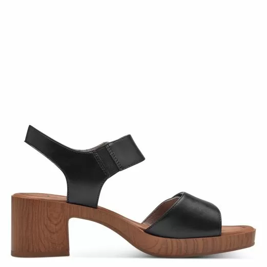 Дамски Сандали На Ток JANA Softline - 8-28363-42 001 BLACK