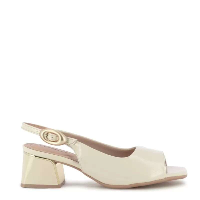 Дамски Сандали На Ток PICCADILLY - 543099 RENEE OFF WHITE