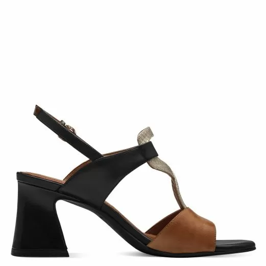 Дамски Сандали На Ток  TAMARIS - 1-28379-42-392 COGNAC COMB