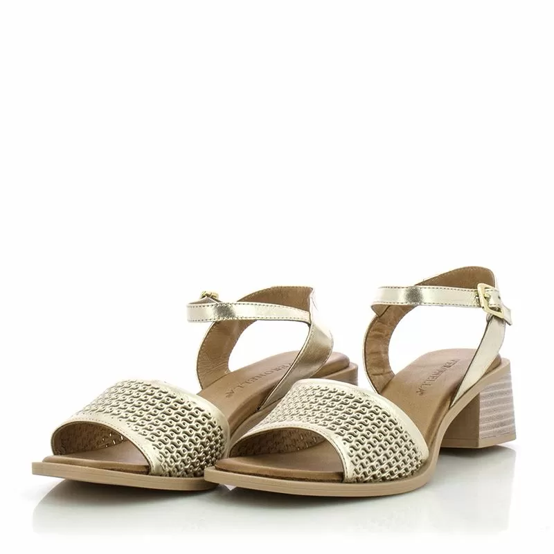 Дамски Сандали На Ток VERONELLA - 030-43-3168 MTLC GOLD - Image 5