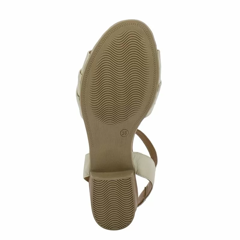 Дамски Сандали На Ток VERONELLA - 030-54-0266 CREMA/MTLC GOLD