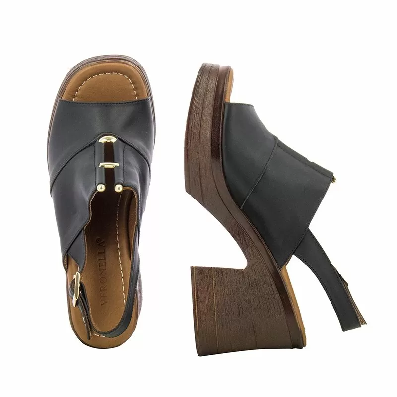 Дамски Сандали На Ток VERONELLA - 360-75 BLACK