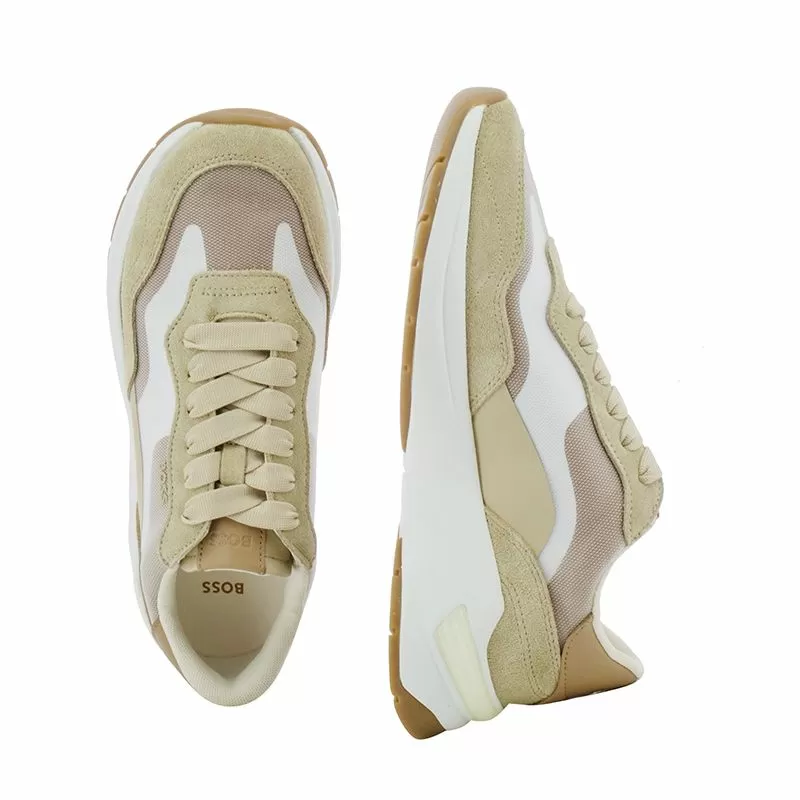 Дамски Сникърс BOSS - 50541617 SKYLAR RUNN MXTH MEDIUM BEIGE