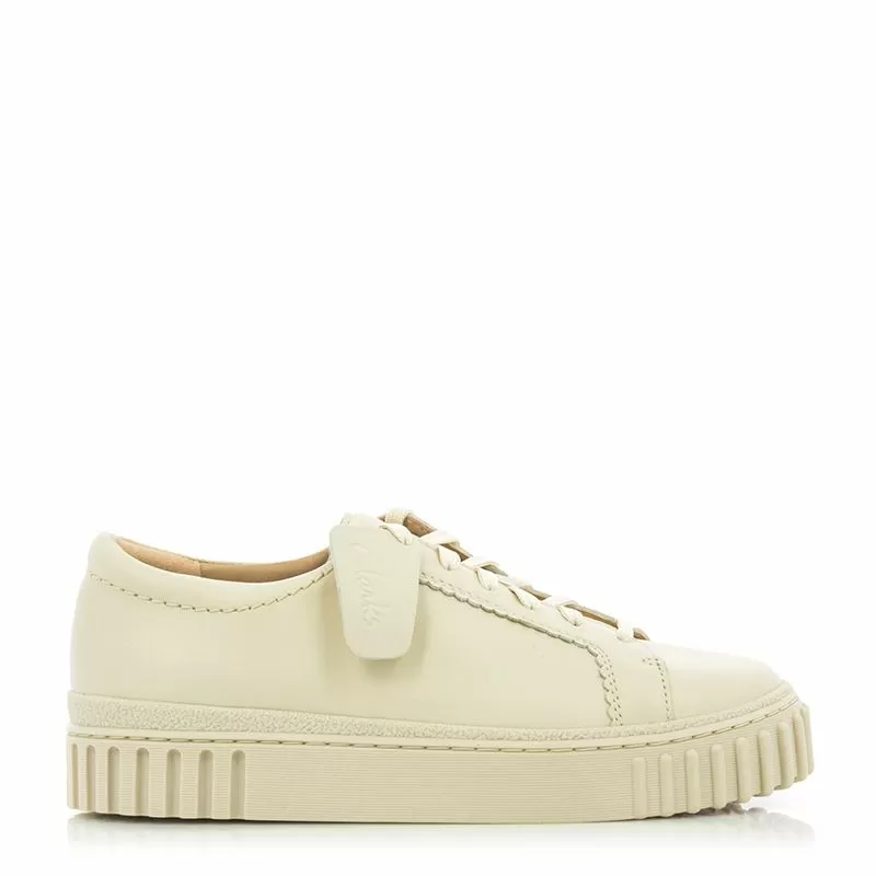 Дамски Сникърс CLARKS - 26176437 MAYHILL WALK CREAM LEATHER