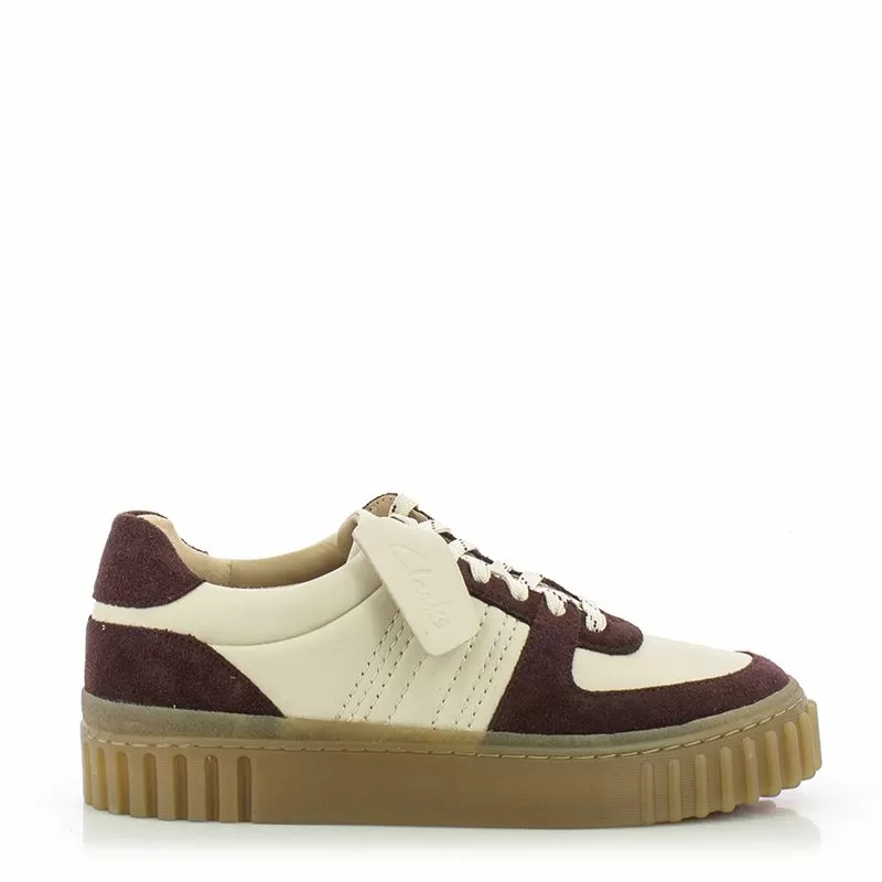Дамски Сникърс CLARKS - 26185508 MAYHILL LACE BURGUNDY COMBI