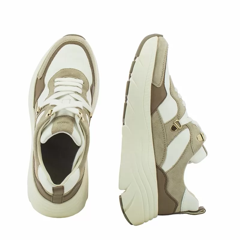 Дамски Сникърс GEOX - D36UFE D DIAMANTA WHITE/SAND