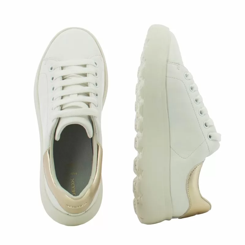 Дамски Сникърс GEOX - D45TCD D SPHERICA WHITE/LT GOLD