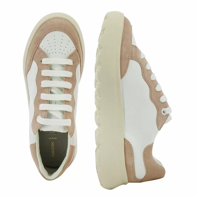 Дамски Сникърс GEOX - D55TCA D SPHERICA EC4.1 WHITE/NUDE