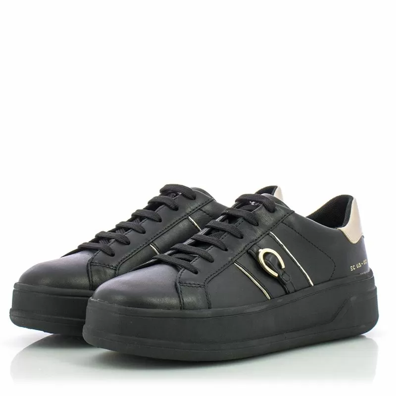 Дамски Сникърс GEOX - D56WVB D SPHERICA BLACK/LT GOLD - Image 5