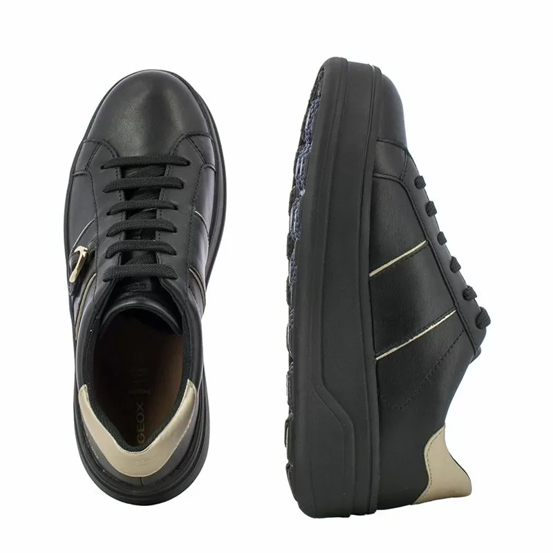 Дамски Сникърс GEOX - D56WVB D SPHERICA BLACK/LT GOLD