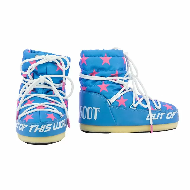 Дамски Спортни Боти MOON BOOT - 14601700 LIGHT LOW STARS BLUE/PINK