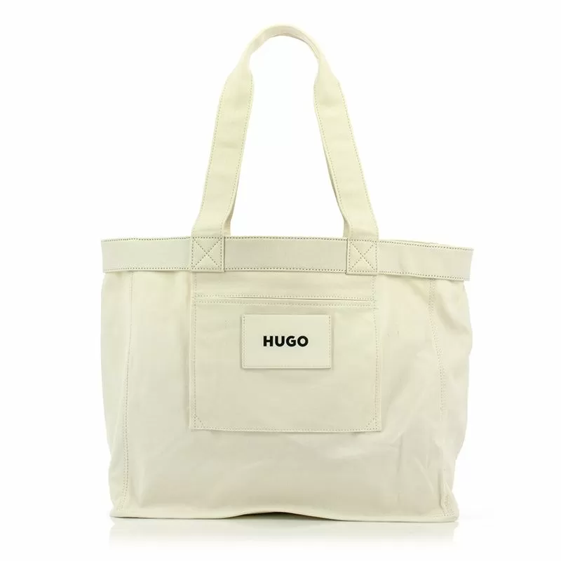 Ежедневни Чанти HUGO - 50536267 BECKY TOTE-CANVAS OPEN WHITE