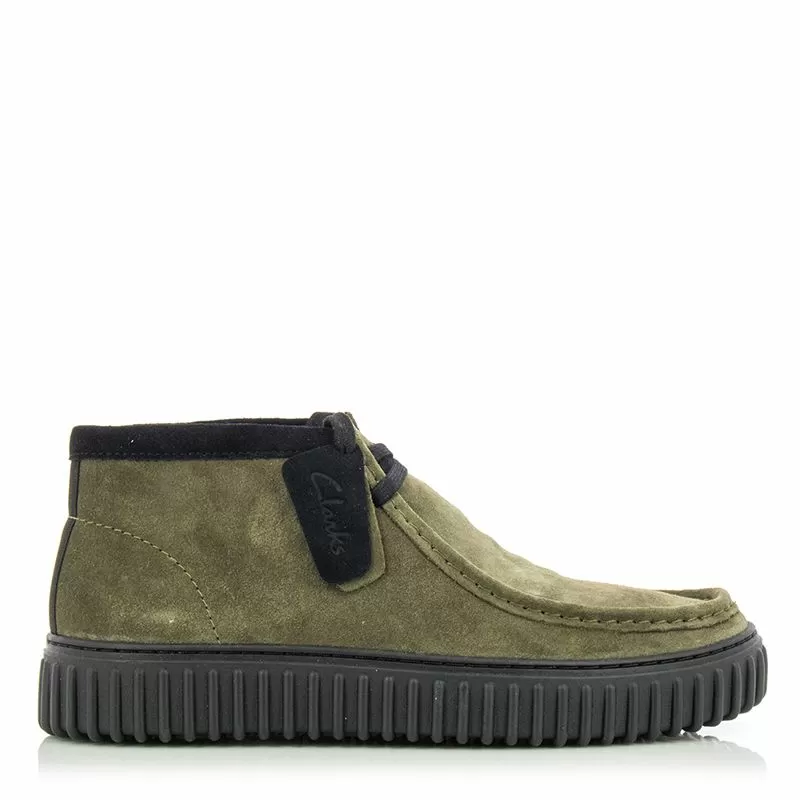 Мъжки Ежедневни Боти CLARKS - 26173595 TORHILL HI DARK OLIVE SDE