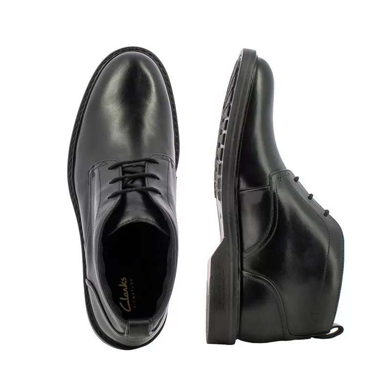 Мъжки Ежедневни Боти CLARKS - 26179683 ALDWIN CHUKKA BLACK LEATHER - Image 5