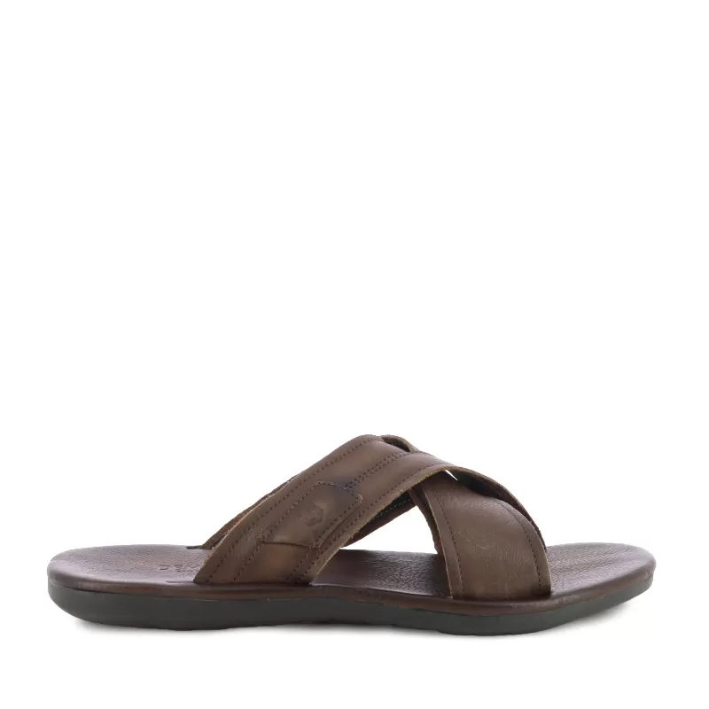 Мъжки Ежедневни Чехли DEMOCRATA - 015142-002 ZION DK BROWN