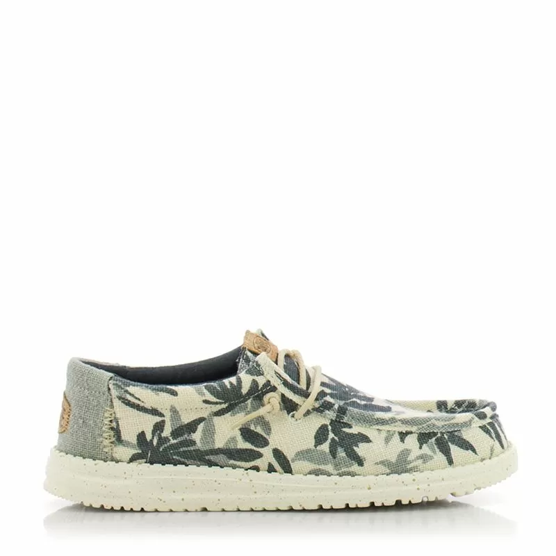 Мъжки Ежедневни HEY DUDE - 43087-0OF WALLY PALM EGRET/BLUE