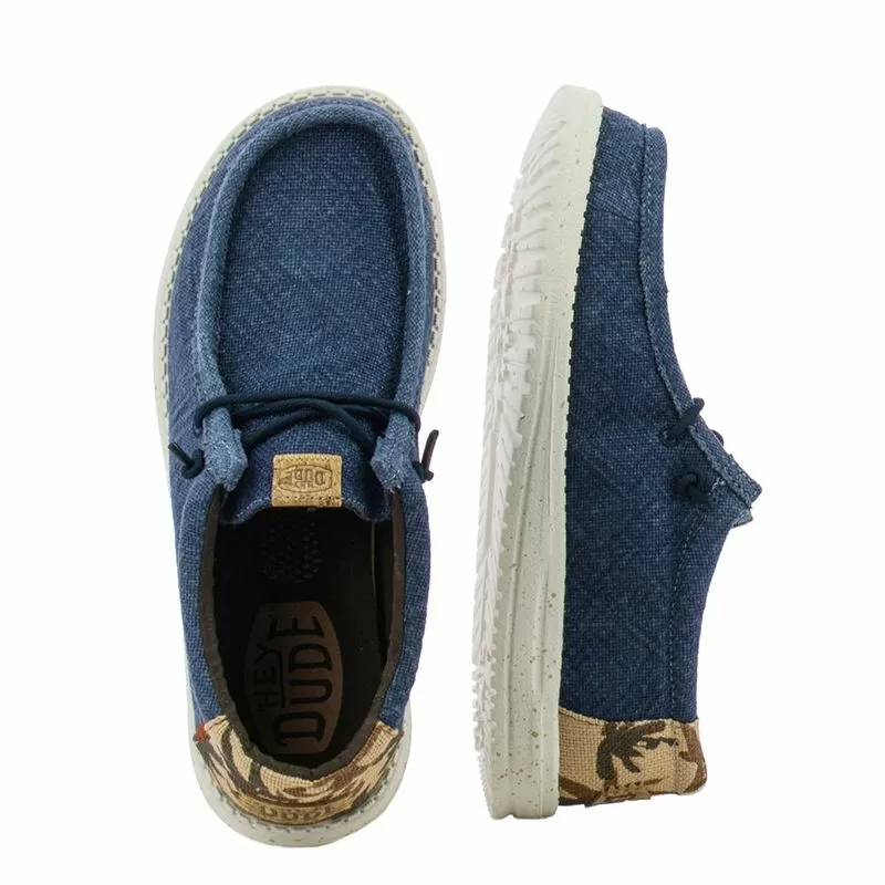 Мъжки Ежедневни HEY DUDE - 43087-4UJ WALLY PALM NAVY/RED - Image 5