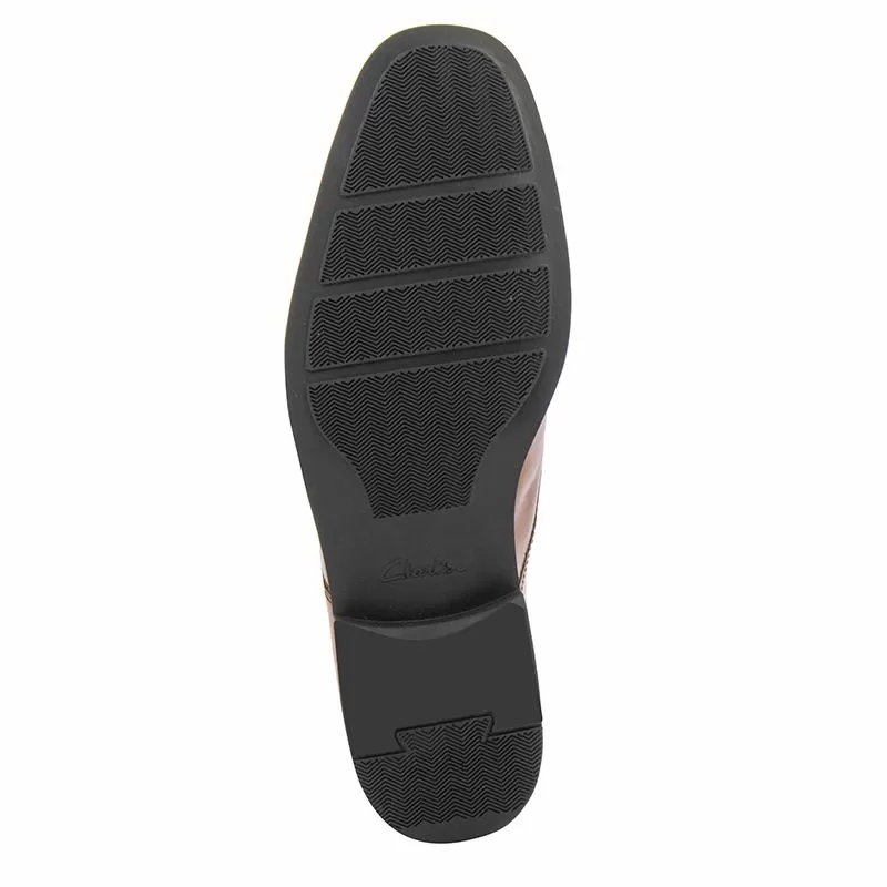 Мъжки офис обувки CLARKS - 26130097 TILDEN PLAIN DARK TAN LEA - Image 5