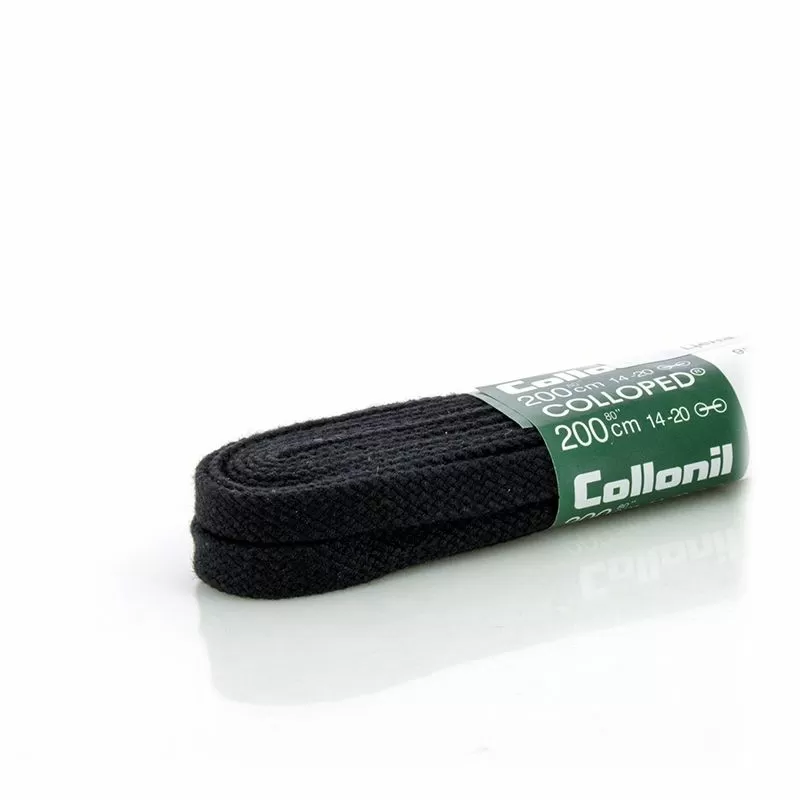 Плоски връзки за обувки 200 см COLLONIL черни - 9529-000