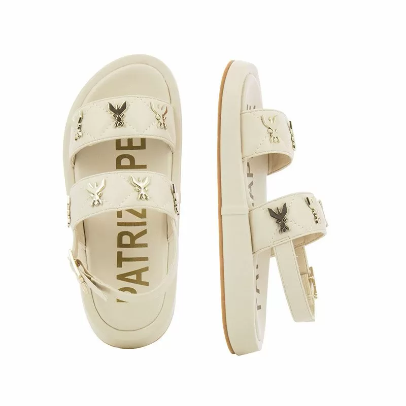 Сандали Момичета PATRIZIA PEPE - PP175.02 OFF WHITE/PLATINO