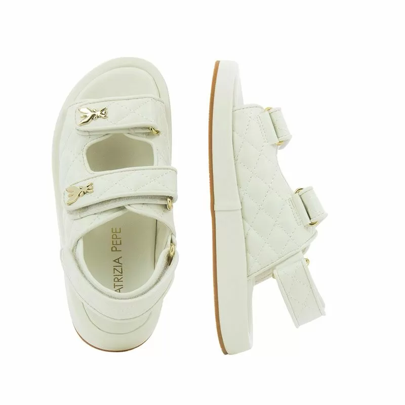 Сандали Момичета PATRIZIA PEPE - PPJ178.06 BIANCO/PLATINO