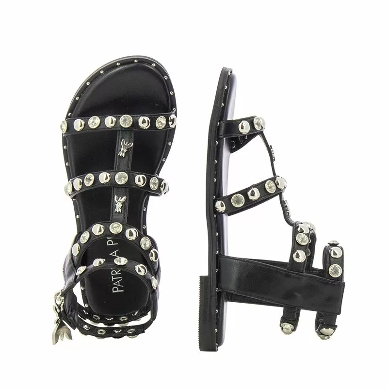 Сандали Момичета PATRIZIA PEPE - PPJ181.01 NERO/NIKEL