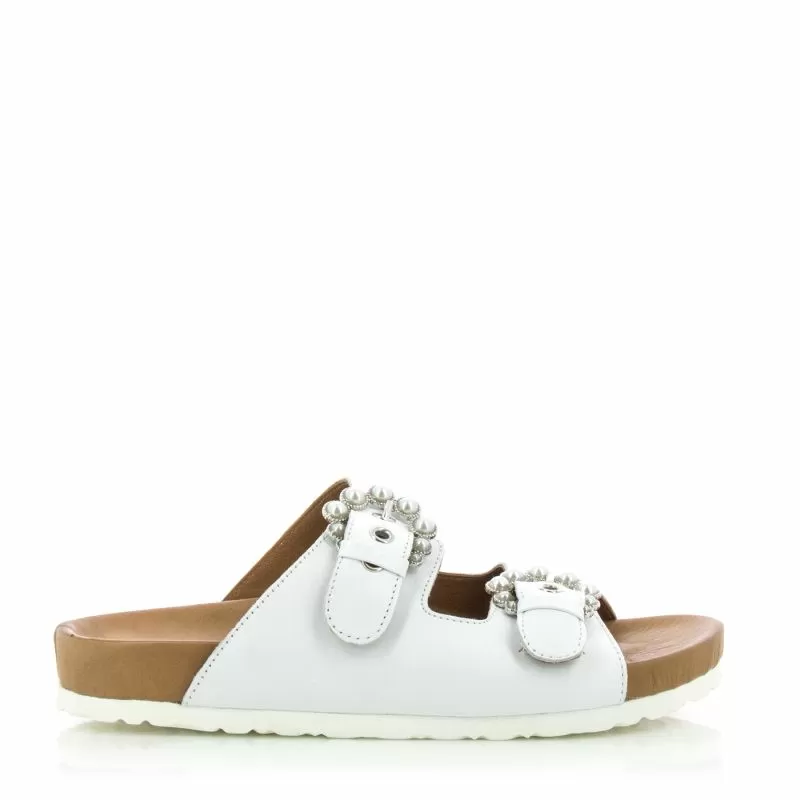 Дамски Равни Чехли  MODA IN PELLE - 25041OPAAL  WHITE 31