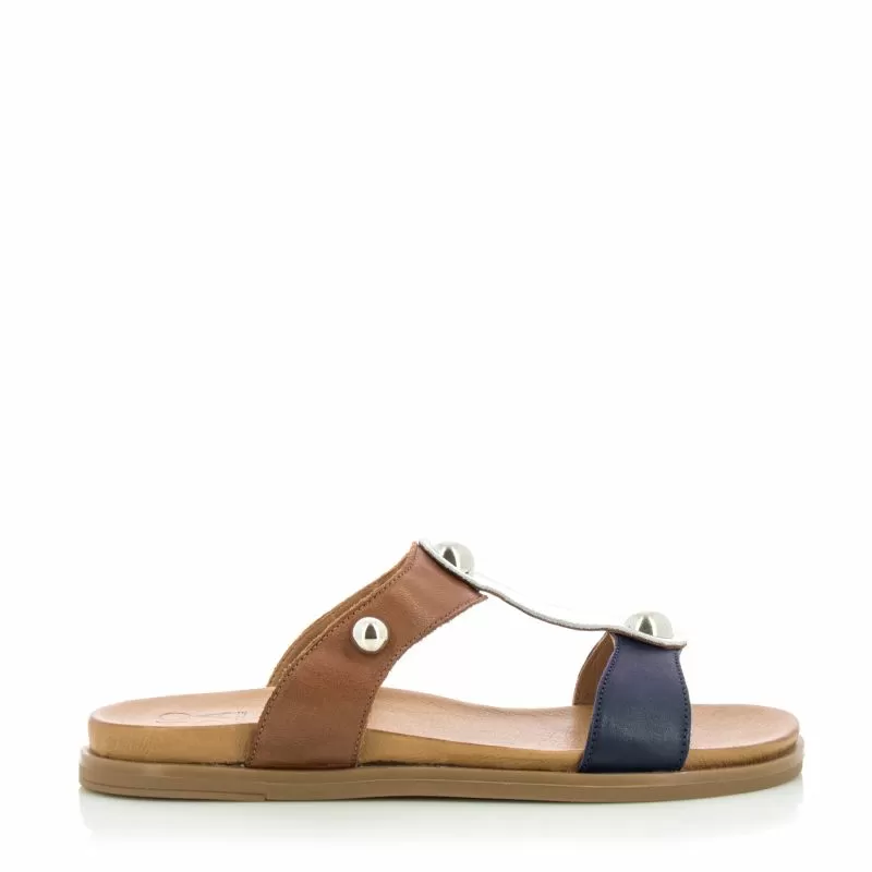 Дамски Равни Чехли  MODA IN PELLE - 25091ONEY  NAVY TAN 07