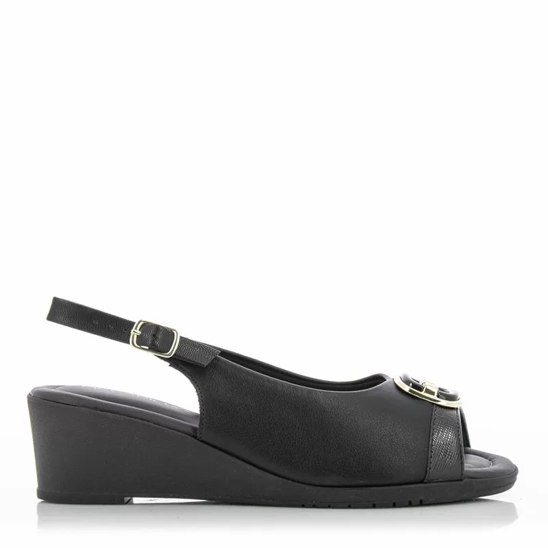 Дамски Сандали На Платформа  PICCADILLY - 16301004 STRETCH SOFT PRETO