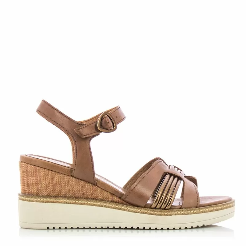 Дамски Сандали На Платформа TAMARIS - 1-1-28243-20 399  COGNAC/COPPER