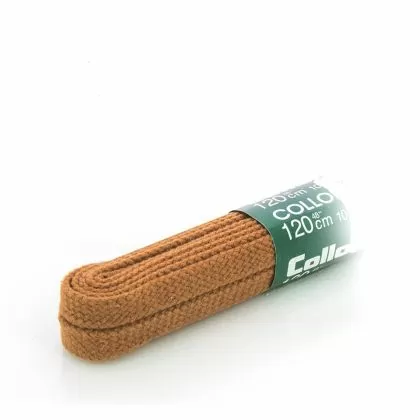 Плоски връзки за обувки 120 см COLLONIL тъмно бежови - 9526-617