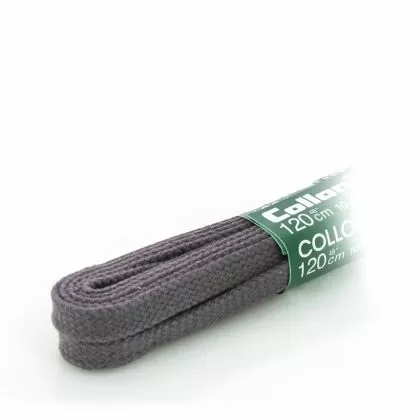 Плоски връзки за обувки 120 см COLLONIL тъмно сиви - 9526-415